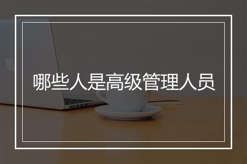 哪些人是高级管理人员