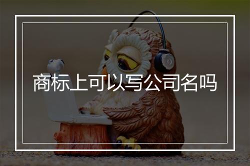 商标上可以写公司名吗