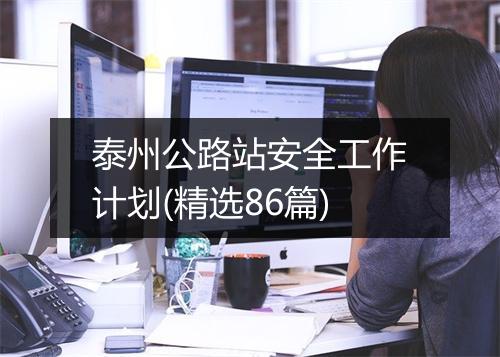 泰州公路站安全工作计划(精选86篇)