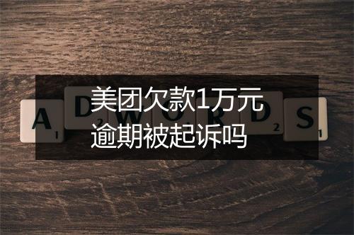 美团欠款1万元逾期被起诉吗