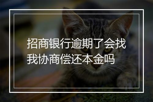 招商银行逾期了会找我协商偿还本金吗