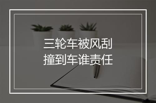 三轮车被风刮撞到车谁责任