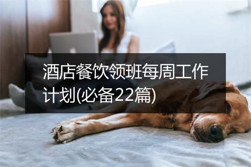 酒店餐饮领班每周工作计划(必备22篇)