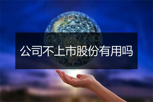 公司不上市股份有用吗