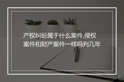 产权纠纷属于什么案件,侵权案件和财产案件一样吗判几年