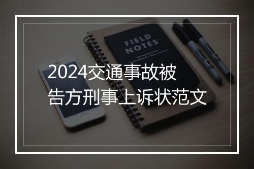 2024交通事故被告方刑事上诉状范文