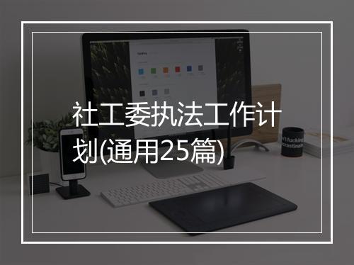 社工委执法工作计划(通用25篇)