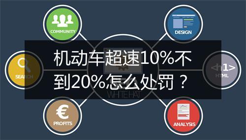 机动车超速10%不到20%怎么处罚？