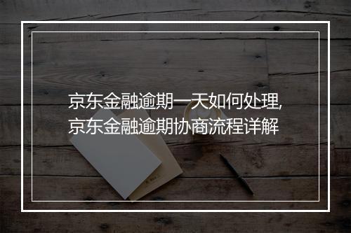 京东金融逾期一天如何处理,京东金融逾期协商流程详解