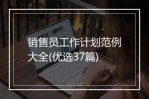 销售员工作计划范例大全(优选37篇)