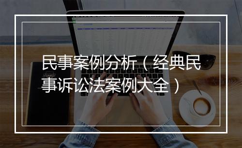 民事案例分析（经典民事诉讼法案例大全）