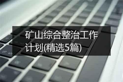 矿山综合整治工作计划(精选5篇)