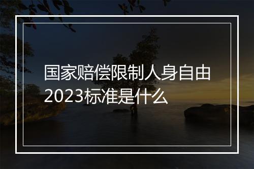 国家赔偿限制人身自由2023标准是什么