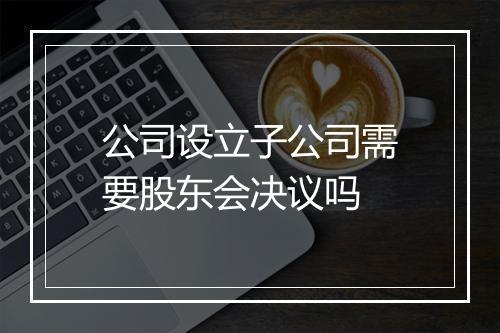 公司设立子公司需要股东会决议吗