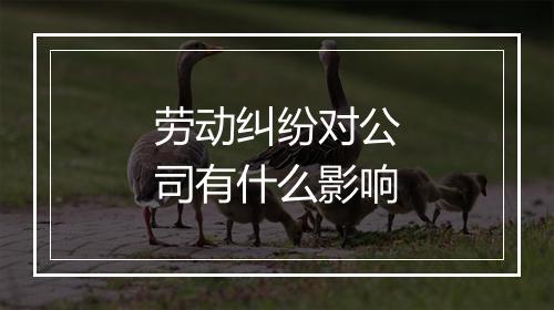 劳动纠纷对公司有什么影响