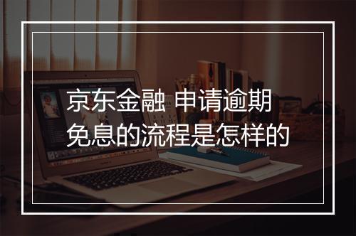 京东金融 申请逾期免息的流程是怎样的