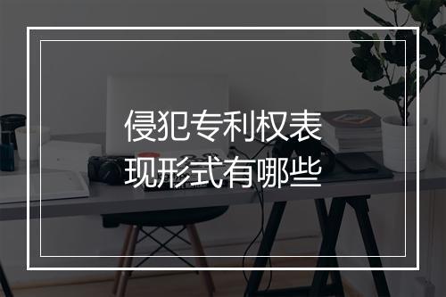 侵犯专利权表现形式有哪些