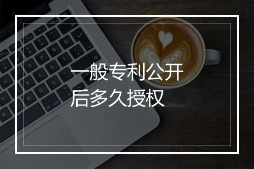 一般专利公开后多久授权