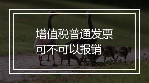 增值税普通发票可不可以报销