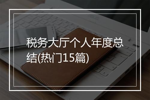 税务大厅个人年度总结(热门15篇)