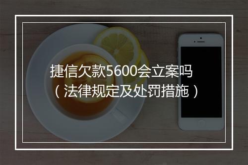 捷信欠款5600会立案吗（法律规定及处罚措施）