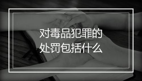 对毒品犯罪的处罚包括什么