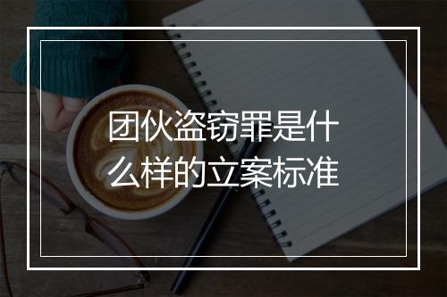 团伙盗窃罪是什么样的立案标准