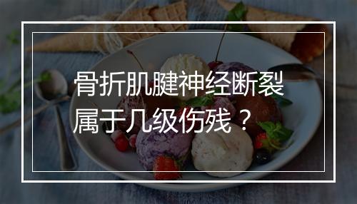 骨折肌腱神经断裂属于几级伤残？