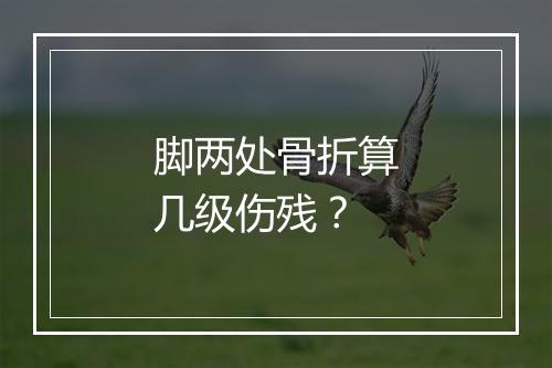 脚两处骨折算几级伤残？