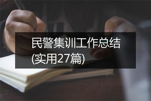 民警集训工作总结(实用27篇)
