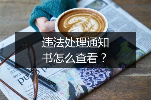 违法处理通知书怎么查看？