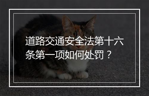 道路交通安全法第十六条第一项如何处罚？