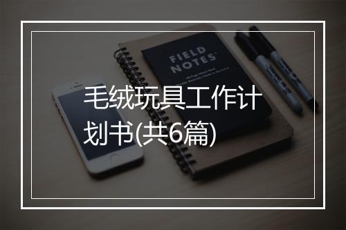 毛绒玩具工作计划书(共6篇)