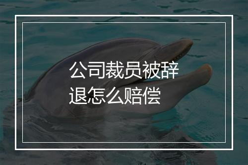 公司裁员被辞退怎么赔偿