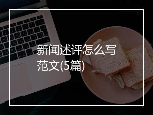 新闻述评怎么写范文(5篇)