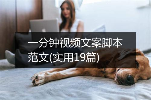 一分钟视频文案脚本范文(实用19篇)