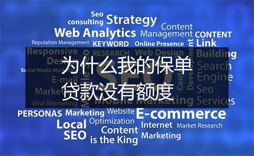 为什么我的保单贷款没有额度