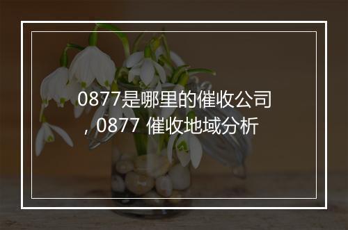 0877是哪里的催收公司，0877 催收地域分析