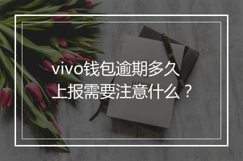 vivo钱包逾期多久上报需要注意什么？