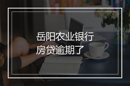 岳阳农业银行房贷逾期了