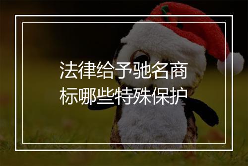 法律给予驰名商标哪些特殊保护