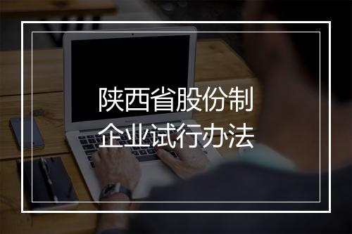 陕西省股份制企业试行办法