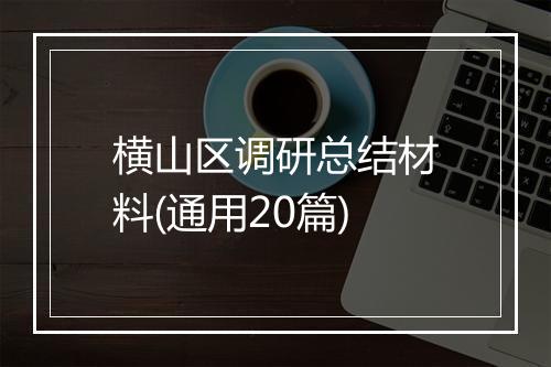 横山区调研总结材料(通用20篇)