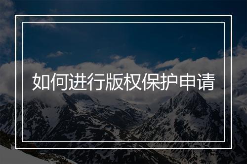 如何进行版权保护申请