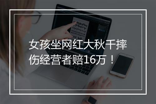 女孩坐网红大秋千摔伤经营者赔16万！