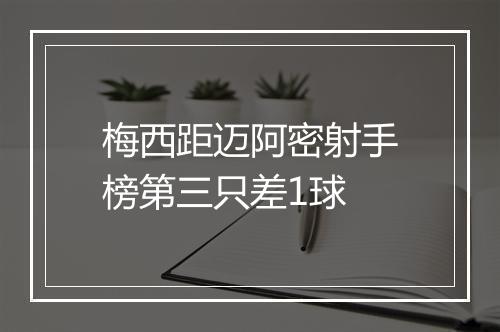 梅西距迈阿密射手榜第三只差1球