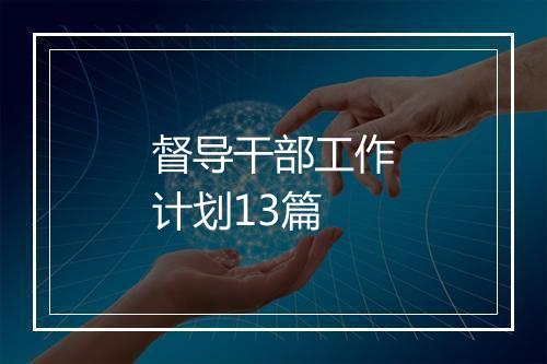 督导干部工作计划13篇