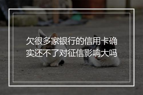 欠很多家银行的信用卡确实还不了对征信影响大吗