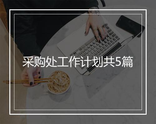 采购处工作计划共5篇