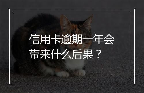 信用卡逾期一年会带来什么后果？